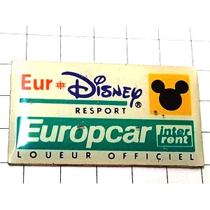 ピンバッジ・ユーロディズニーミッキーマウス EURODISNEY EUROPCAR MICKEY