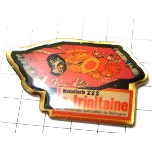 ピンバッジ・小袋入りケーキお菓子 LA-TRINITAINE BRETAGNE BISCUIT FRANCE