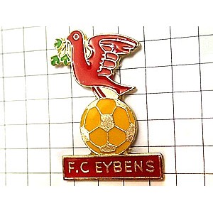 ピンバッジ・鳩とサッカー球