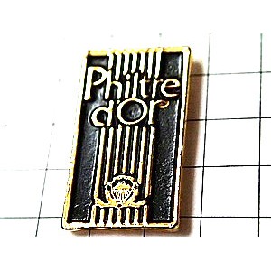 ピンバッジ・金のフィルターコーヒー珈琲 CAFE PHILTRE-DOR