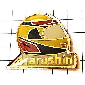 ピンバッジ・マルシンF1レース車ヘルメット MARUSHIN HELMET JAPAN