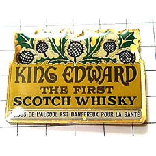 ピンバッジ・キングエドワード酒スコッチウイスキーアザミの花 KING-EDWARD SCOTCH WHISKY SCOTLAND