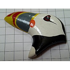 ピンバッジ・木製の鳥