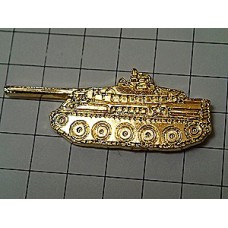 ピンバッジ・金色の戦車ミリタリー