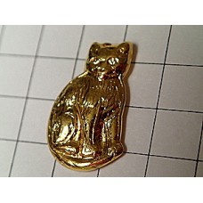 ピンバッジ・金色のネコ猫ねこ