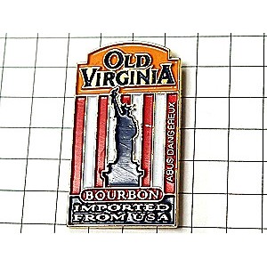 ピンバッジ・自由の女神オールドバージニア酒 OLD-VIRGINIA BOURBON WHISKEY WHISKY USA