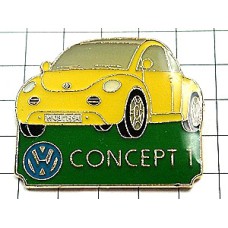 ピンバッジ・ニュービートル黄ドイツ車フォルクスワーゲン NEW-BEETLE VW-BEETLE VW VOLKSWAGEN GERMANY