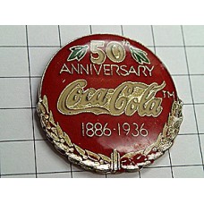 ピンバッジ・コカコーラ50周年1886−1936