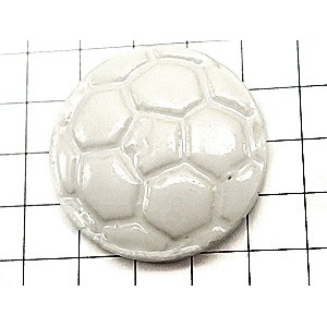 ピンバッジ・サッカー球ボール陶器製