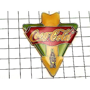 ピンバッジ・コカコーラ瓶と矢印