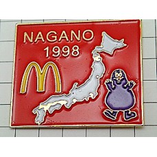 ピンバッジ・長野五輪マクドナルド日本地図グリマス