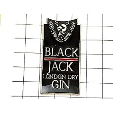 ピンバッジ・ロンドン酒ドライジンブラックジャック BLACK-JACK LONDON ENGLAND GIN