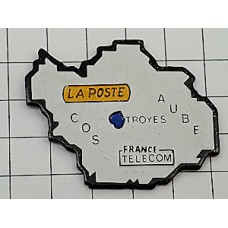 ピンバッジ・地図ラポスト郵便局フランステレコム電話局