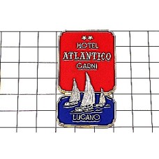 ピンバッジ・アトランティコ星２つホテル帆船ルガーノ湖スイス ATLANTICO HOTEL LUGANO SWISS