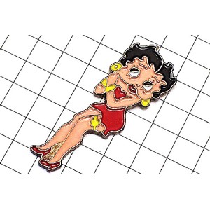 ピンバッジ・ベティちゃん赤ドレス漫画ベティブープ BETTY-BOOP