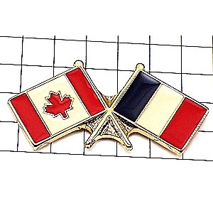 ピンバッジ・カナダとフランスの国旗 CANADA FRANCE FLAG