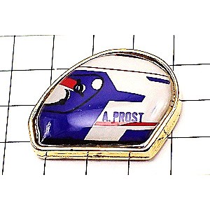 ピンバッジ・アランプロストF1ヘルメット車 ALAIN-PROST HELMET