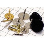 ピンバッジの留め具ゴム製キャッチ黒10個セットDIY BLACK PINS-BACKS CLUTCH