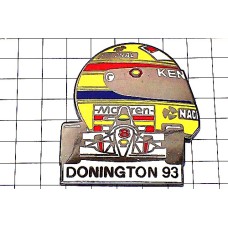 ピンバッジ・アイルトンセナF1ヘルメット車レース DONINGTON AYRTON-SENNA MC-LAREN FORD USA