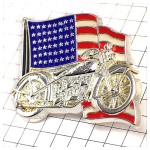 ピンバッジ・銀色ハーレーダビッドソン星条旗アメリカ/USA HARLEY-DAVIDSON USA FLAG