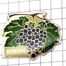 ピンバッジ・ワイン酒ブドウの房 BENAIS WINE LOIRE FRANCE