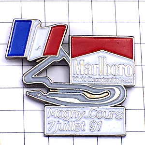 ピンバッジ・Ｆ１マニクールのサーキット車フランス国旗 CIRCUIT MAGNY-COURS FLAG FRANCE