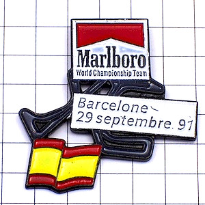 ピンバッジ・バルセロナF1サーキット車スペイン国旗 CIRCUIT BARCELONE SPAIN FLAG