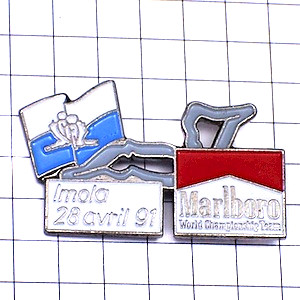 ピンバッジ・サーキットF1イモラ車イタリア旗マルボロ IMOLA CIRCUIT ITALIA SANMARINO FLAG