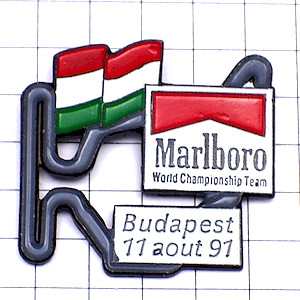 ピンバッジ・ブダペストF1サーキット車ハンガリー国旗 BUDAPEST CIRCUIT HUNGARY FLAG