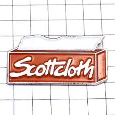 ピンバッジ・スコッチのティッシュの箱 SCOTT SCOTTCLOTH