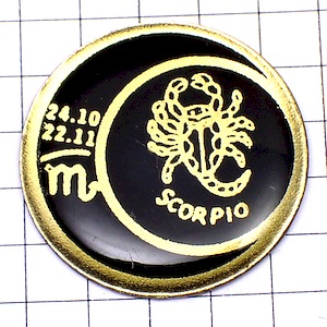 ピンバッジ・星占い蠍座さそり座 SCORPIO