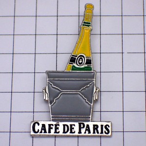 ピンバッジ・カフェドパリお酒 CAFE-DE-PARIS FRANCE