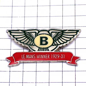 ピンバッジ・ベントレー車ルマン優勝Ｂ翼 BENTLEY ENGLAND LE-MANS FRANCE