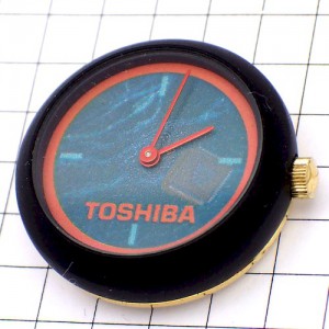 ピンバッジ・東芝TOSHIBA腕時計型