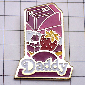 ピンバッジ・お砂糖会社ダディ苺 DADDY SUGAR SUCRE FRANCE