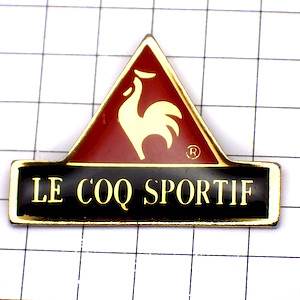 ピンバッジ・ルコックスポルティフ三角にわとり雄鶏 LE-COQ-SPORTIF FRANCE