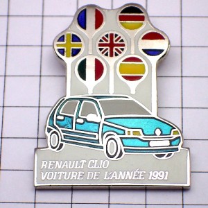 ピンバッジ・ルノークリオ車ユーロ旗 RENAULT FRANCE