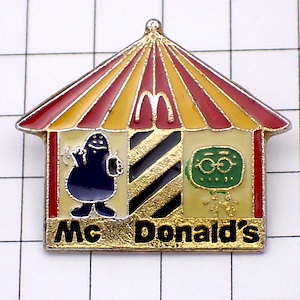 ピンバッジ・マクドナルドＭグリマス店キャラクター