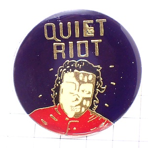 ピンバッジ・クワイエットライオット音楽ヘビメタ系 QUIET-RIOT