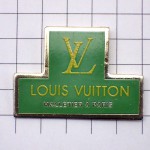 ピンバッジ・ルイヴィトンLV緑 LOUIS-VUITTON PARIS FRANCE