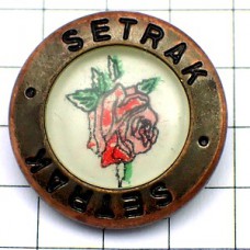 ピンバッジ・薔薇バラの花ジーンズのボタン釦 SETRAK JEANS BUTTON