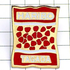 ピンバッジ・ハリボ赤い袋キャンディーお菓子 HARIBO GERMANY TAGADA