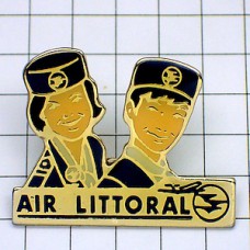 ピンバッジ・エールリトラル航空の乗務員 AIR-LITTORAL