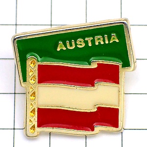 ピンバッジ・オーストリアの国旗 AUSTRIA FLAG ITALIA WORLD-CUP-1990