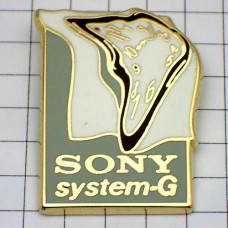 ピンバッジ・ソニーSONY system-g やわらかい時計ダリ画