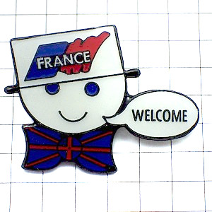 ピンバッジ・フランス大会ワールドカップサッカー英国国旗のネクタイ FRANCE WELCOME ENGLAND FLAG WORLDCUP 1998