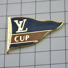 ピンバッジ・ルイヴィトン旗アメリカズカップ船レースLV  LOUIS-VUITTON VUITTON-CUP FRANCE