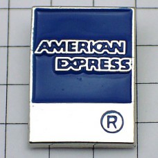 ピンバッジ・アメックスのクレジットカード印アメリカンエキスプレス青 AMERICAN-EXPRESS