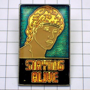 ピンバッジ・ステインアライブ映画スタローン STAYING-ALIVE  SYLVESTER-STALLONE JOHN-TRAVOLTA