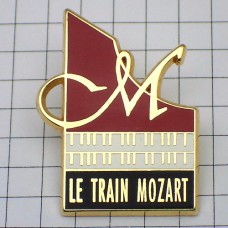 ピンバッジ・Ｍ鍵盤ピアノ音楽モーツアルト作曲家 LE-TRAIN-MOZART